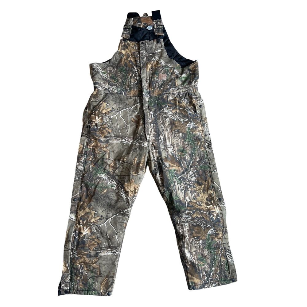 CE Schmidt‎ Workwear Camo Overalls Bibs Insulated Hunting Outdoors Mens 2X 2XL